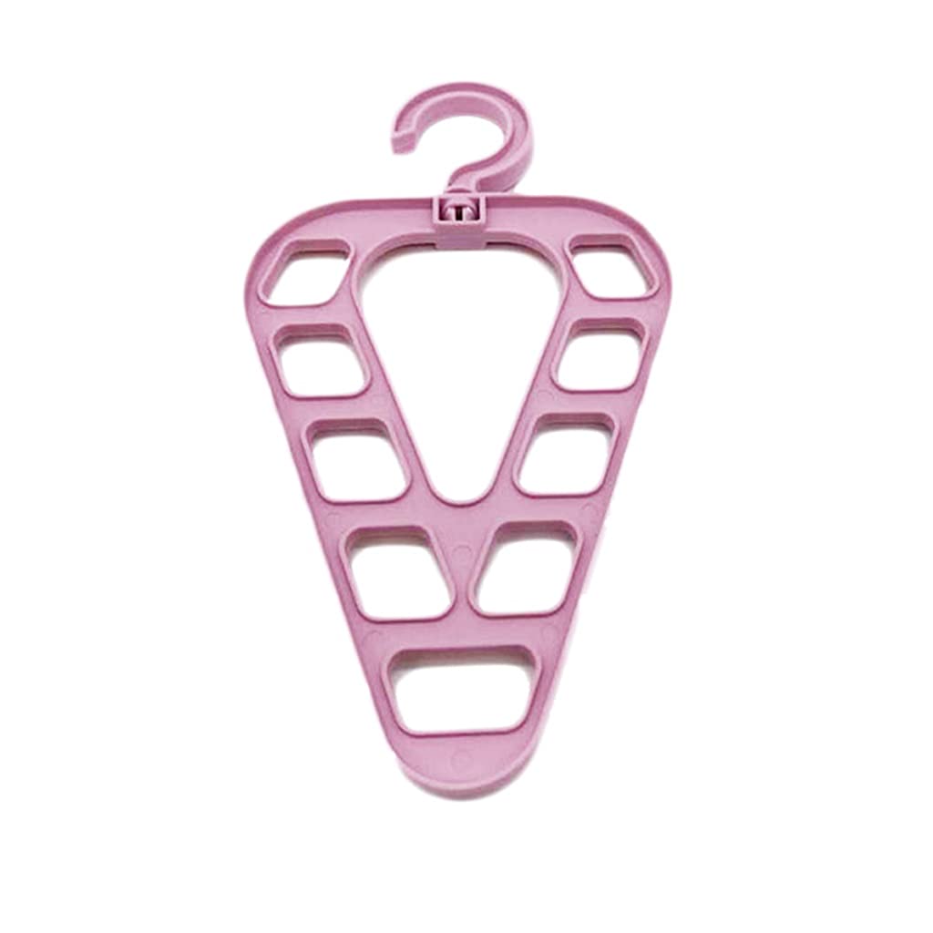 MOBYGKFY 9-Hole Magic Clothes Hanger Closet Organizer Space Saving Multi-function Drying Racks Wardrobe Scarf Storage Cloth Hanger(Roze)
