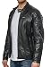 Produktbild Tazzio Herren Jacke Lederjacke Echtleder Leder Biker Übergangsjacke 19709 (Schwarz, L)