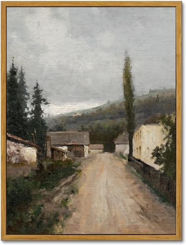 Toile murale encadrée paysage rustique pour une chambre élégante