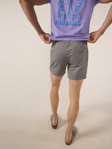 Image of Chubbies Chino Shorts Men 5.5 Inch - Mens Shorts Casual with Elastic Waistband, Side and Back Pockets, Stretch Cotton Blend