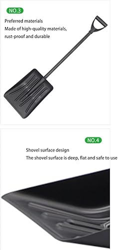 Miniatura 4 de Pala de nieve para quitar la nieve, pala de nieve desmontable, herramienta de eliminación de nieve para vehículos de invierno para entrada, jardín,