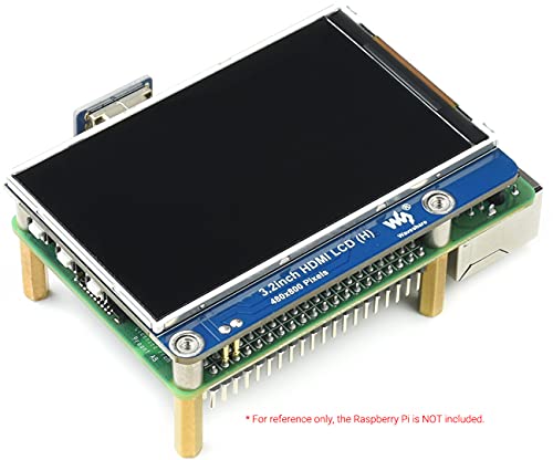 Image of waveshare 3.2inch IPS LCD Display (H) for Raspberry Pi 4B /3B+ /3B /2B /Zero /Zero W /Zero WH and Jetson Nano and Windows 11 /10 /8.1 /8 /7, 480x800 Pixel, Adjustable Brightness, No Touch