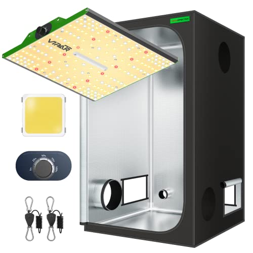 Viparspectra P1000 Led Grow Light With 4'X4' Mylar Hydroponic Grow Tent Complete Kit For Indoor Plant Growing #TOP29