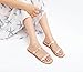 geluboao Sandals Women's Dressy Summer Fashion Slip On Slides With Two Straps Metal Circular Soft Leather Slippers for Casual Party Cute Beach 9