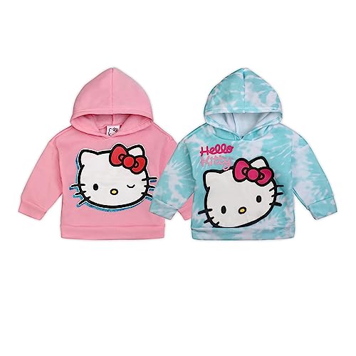 Hello Kitty Girls 2 Pack Hoodie For Infant, Toddler, Little And Big Kids – Blue/Pink #TOP25