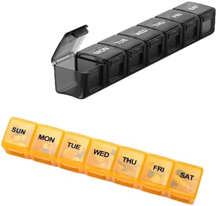 Amazon.com: 2 Pack Extra Large Weekly Pill Organizer, Sukuos Daily Pill ...
