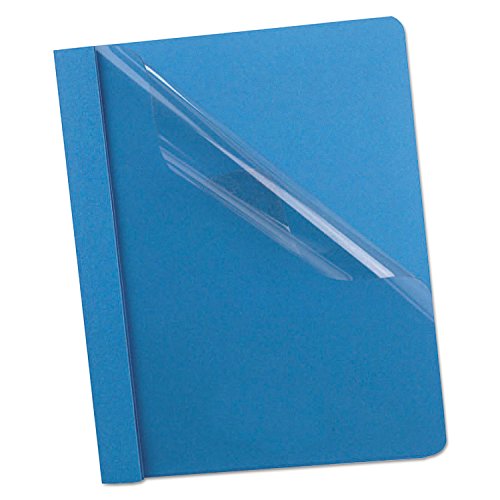 Oxford 58801EE Premium Clear Front Report Covers, Letter Size, Blue, 25 per Pack (58801), 9 7/8