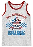Little Boys July 4th Tank Top Shirt All American Skateboard Dude Summer Beach Tees Kids Tops for Size 7 Years