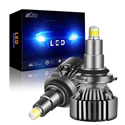 9012 HIR2 LED Headlight Bulb 80W 16000LM Bright 6000K Cool White 2022 Upgraded 8 Sides CSP Chips 360 Degree Adjustable Beam 9012 LED Conversion Kit Recommended for Projector Headlights (Pack of 2)