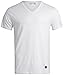Life is Good Mens Undershirts - 3 Pack Breathable Cotton Mens Shirts Crew Neck & V Neck Undershirts for Men (Sizes: S-XL), Size Medium, V Neck White