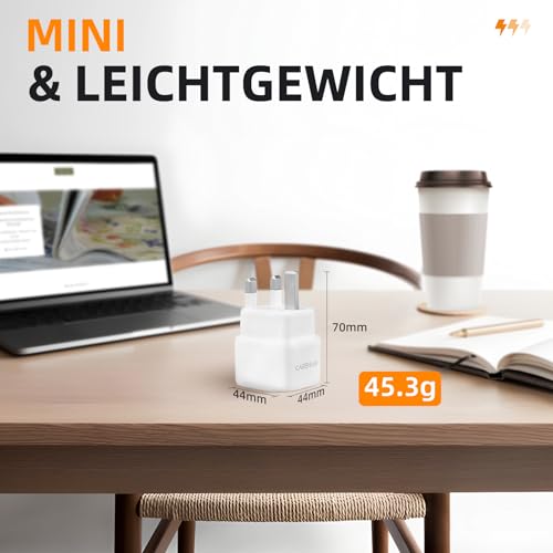 2 Stück Reiseadapter UK Adapter England Deutschland Stecker, Reisestecker Typ G Steckdose, Reiseadapter UK, Steckdosenadapter England für EU nach England/Schottland/Irland/Dubai/Malediven