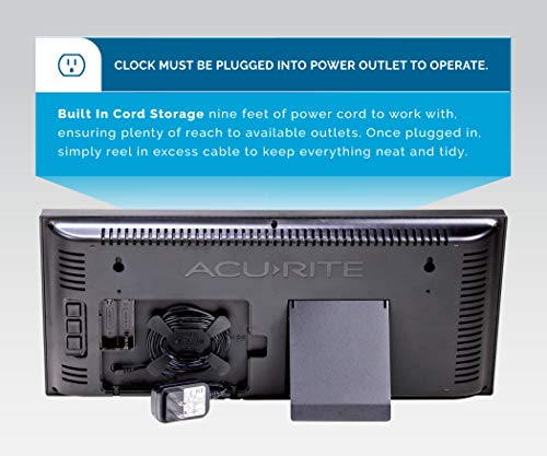 Acurite 75155M 14.5" Large Green Led Digital Clock Inch #TOP1