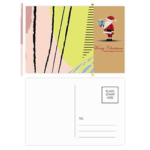 Cartes postales Warmth plantes abstraites Père Noël pour correspondance vœux