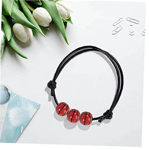 Haowul 2pcs Basket-Ball Bracelets De Basket-Ball Basket-Ball Perles De Basket-Ball Bracelet Ajustement des Accessoires D'inspiration De Sport