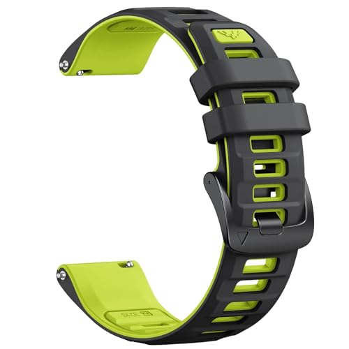 [�����ȓX] 22 mm�ėp2�F�X�|�[�c�V���J�Q���x���g�ɓK��Garmin Forerunner 255/265/vivo Active 4�u���x���g(Black green)