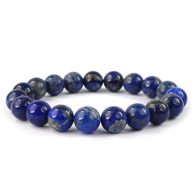 Image of Reiki Crystal Products Certified Natural Crystal Stone Round 10 mm Beads Bracelet for Men & Women | Reiki Charged Gemstone Jewellery Bracelet | Multiple Stone Variants Available