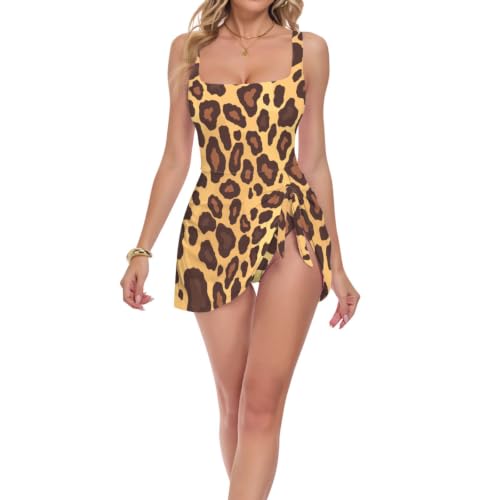 Maillot de bain push-up une pièce à motif abstrait léopard pour galber la silhouette