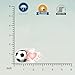 (3PCS) Soccer Ball Sticker with Heart 3 inch, Sport Sticker for Soccer Players, Soccer Decals,Love Soccer Stickers for Laptop, Water Bottles, Phones, Scrapbooks