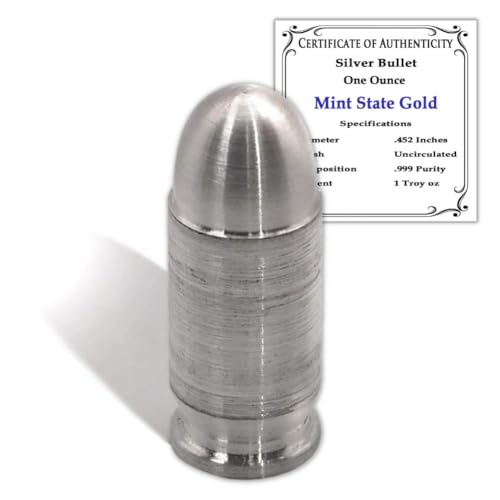 CoinFolio Silver Bullet - .45 Caliber (1 oz) - .999 Pure Silver by Mint State Gold - Thumbnail 2