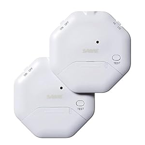 SABRE Wireless Window Glass Vibration Alarm With High and Low Sensitivity Settings, 115dB, Audible Up To 700-Feet (213-Meters), Includes SABRE Home Security Decal, Battery Test Button, 2-Pack
