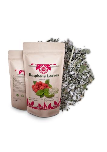 Himbeerblätter Premium 50g – 100% Rein, Roh, Wild, Nicht-GVO, Vegan – Unterstützt die Gesundheit von Frauen, Verdauungswohl und antioxidativen Schutz...
