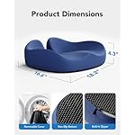 HUANUO Ergonomic Seat Cushion for Office Chair, Extra Large Car Seat Cushion, Tailbone and Back Support, Cooling Gel Enhanced, 4-Zone Pressure Relief Chair Cushions for Office, Car, Wheelchair - Image 2