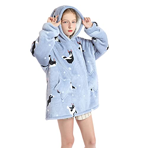 Loalirando Coperta Felpa con Cappuccio Oversize