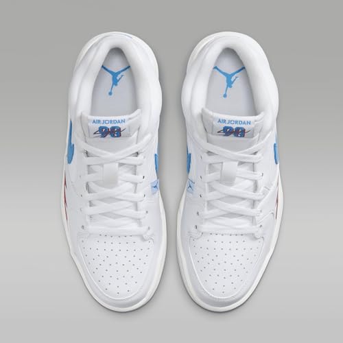 Jordan Stadium 90 Women's Shoes (FB2269-100, White/Sail/Gym Red/Dark Powder Blue) Size 114