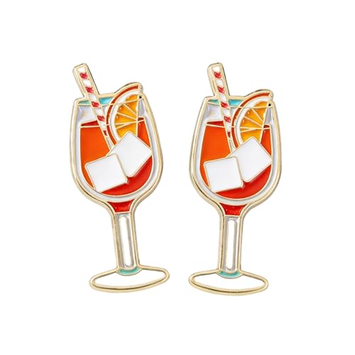 2 broches de zumo de bebida dulce, broche, broche, alfileres de carnaval, pins de aperol, botella, alfiler de amistad, regalos, insignia de mini botón de Gaudí, para moda y regalo