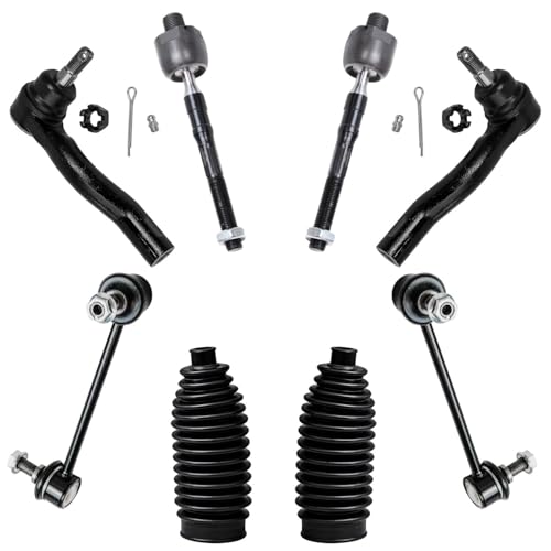 Image of Detroit Axle - Front End 14pc Suspension Kit for Ford Fusion Lincoln MKZ Mercury Milan, 6 Lower & Upper Control Arms w /Ball Joints 2 Sway Bar Links Inner & Outer 4 Tie Rods 2 Boots Replacement
