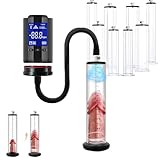 Jpscor Penispumpe Sex Spielzeug für die Männer, Elektrische Penis Vakuumpumpe mit LCD-Display & Verschiedenen Modi, Penis Pumpe zur Peniserektion und Penisvergrößerung(I:30.5 * 6.4cm)
