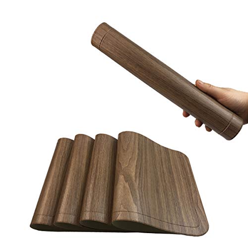 Red-A Dining Table Placemats Set Of 4 Heat-Resistant Wipeable Table Mats For Kitchen Table Decoration Waterproof Vinyl Placemat Easy To Clean,Brown #TOP3