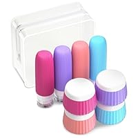 Set Bottiglie Viaggio Gemice 8 Pezzi - Contenitori Silicone 3 Oz, Approvati TSA, Con Borsa Trasparente - Foto 6