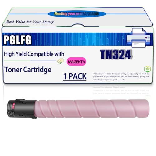 Image of KYTGV Compatible for Konica Minolta TN324 Toner Cartridge Work for BizHub C 258 Bizhub C 308 Bizhub C 368 Printers, High Yield 29000 Pages, with Chip (1 Pack Magenta)