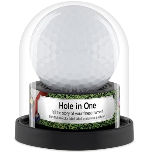 Balldome Hole in One Golf Ball Display Case ONLY, Single Golf Ball Holder, UV and Dust Protection