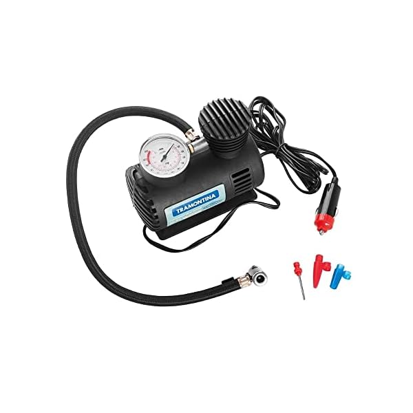 Tramontina Compressor Ar Portatil 12v, Potencia 50w, Pressao Maxima 300 Psi, Vazao 8 Litros/minuto