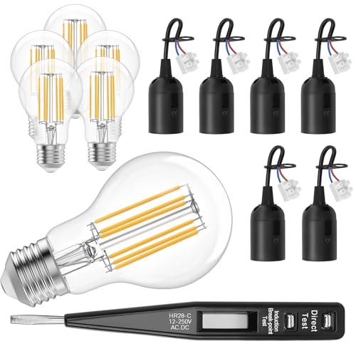 Douilles de construction LED E27 avec ampoule 6W et testeur de tension