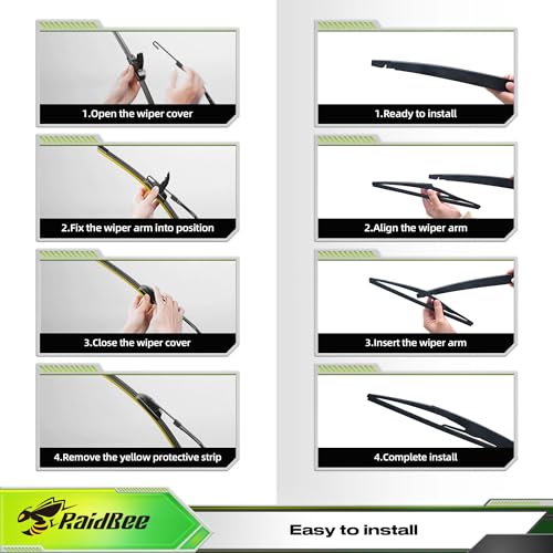 Image of Raidbee Silicone Windshield Wiper blades 3 pack Replacement for Nissan Rogue 2014-2023 Pathfinder 2013-2020 INFINITI QX60 2014-2022 All-Season Silicone Windshield Wipers 26 inch 17 inch 12 inch