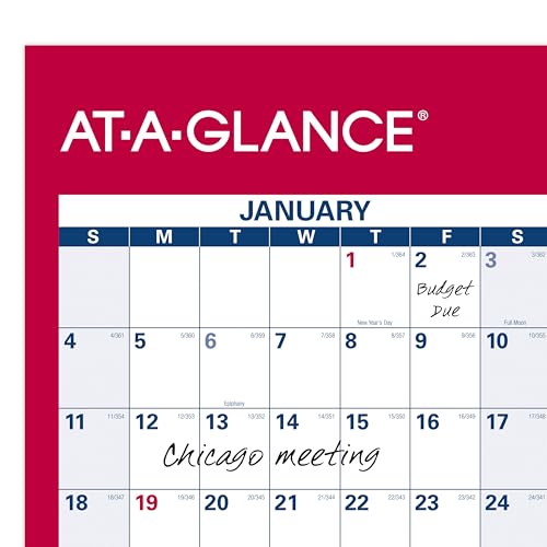 at-a-glance 2026 erasable calendar dry erase wall planner 1234 x 1634 small vertical-horizontal reversible compact pm330b2826