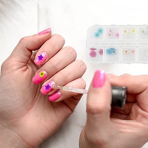 TouGod 36 Pezzi Fiore Essiccato per Unghie Fiore