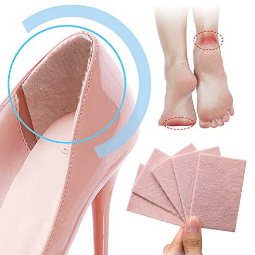 Sumiwish Moleskin para pies, 20 parches de prevención de ampollas, adhesivo para el cuidado de los pies para reducir el dolor de fricción, delgado y flexible