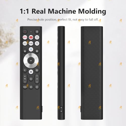 Image of RAYA Silicone Cover Compatible with 2026 Hisense TV Remote E7Q Pro / E7S Pro / U6N Pro Model TV Remote Protection Case (Black)