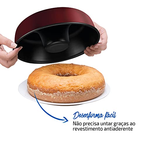 Forma De Bolo Antiaderente 24cm Rochedo Bolo Perfeito