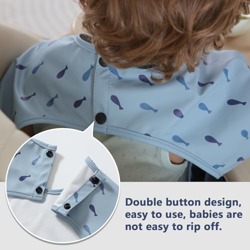 Yiupea Baby Weaning Bib Mess Proof with Long Sleeves - Image 4