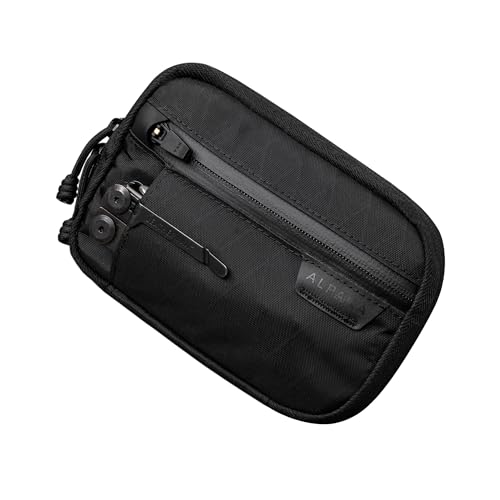 Image of ALPAKA Admin Pouch Pro EDC Organizer Tool Pouch Black X-Pac X42 | Smooth Zipper, Weatherproof Storage for Electronics, Cables, Travel Accessories