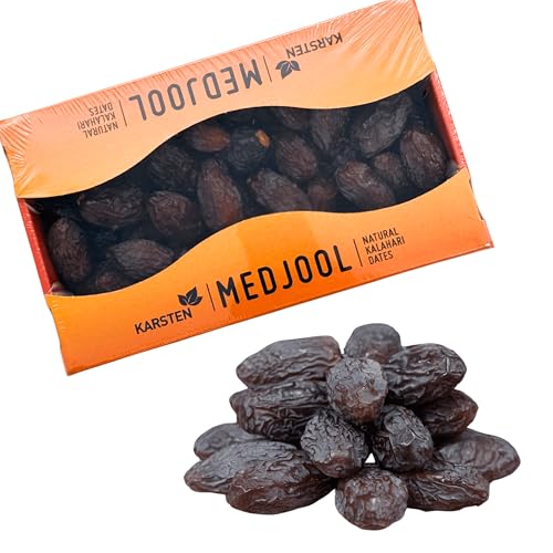 800g Premium Qualität Jumbo Medjoul Datteln | Frische Datteln 100% Natürlich, Ohne Zuckerzusatz, Gesunder Snack, Energiequelle (1 Paket Medjoul Datteln)