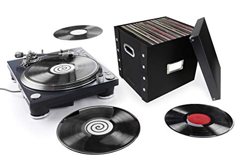 Image of Snap-N-Store Vinyl Record Storage Box, 12 In, 2-Pack, Holds 75 Albums
