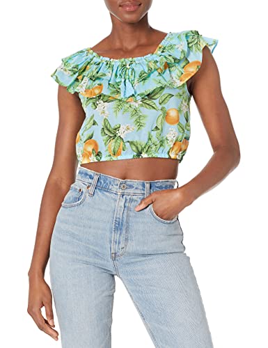 Bb Dakota By Steve Madden Womens Zest For Life Top Shirt, Sky Blue, Medium Us #TOP25