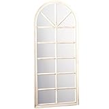Eideo Home Espejo de Pared Forma de Ventana PVC 76x34 cm, Estilo Vintage
