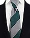 Men's Boys Silk Hunter Green Grey Black Tie Fashion Preppy Striped Pattern Width Wedding Necktie For Any Outfit 3.15
